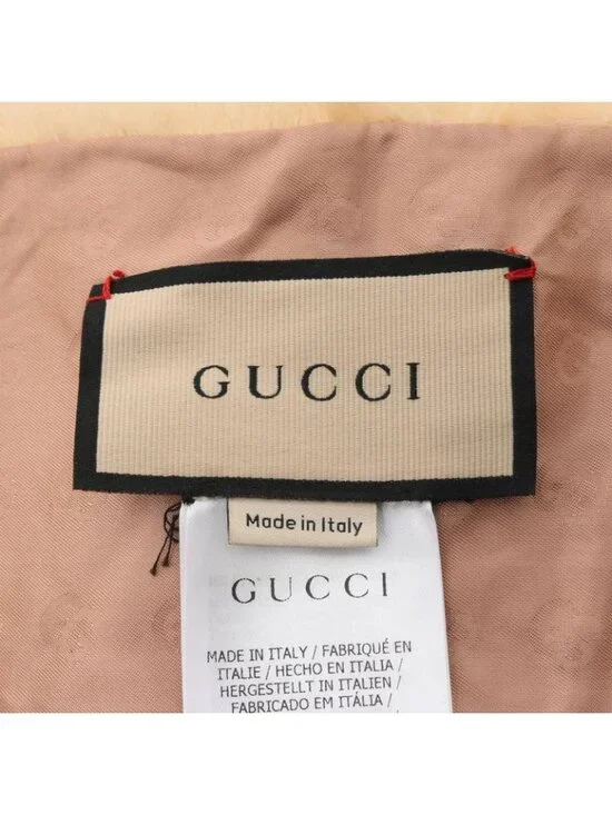 Gucci Scarf GG Logo Fa Beige - Picture 3 of 7